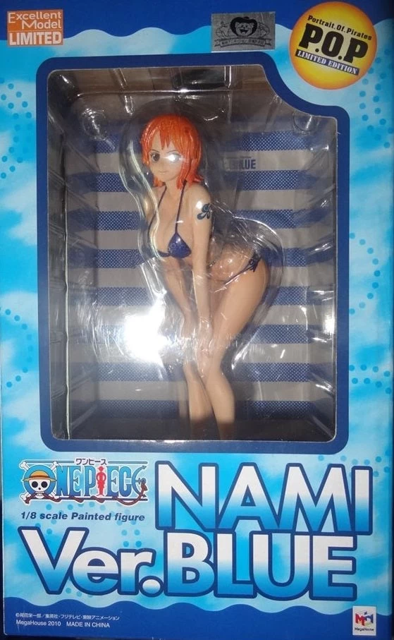 Megahouse POP Portrait Of Pirate 1/8 One Piece Nami Blue Bikini Scale Statue Figure 1 Megahouse POP Portrait Of Pirate 1/8 One Piece Nami Blue Bikini Scale Statue Figure
