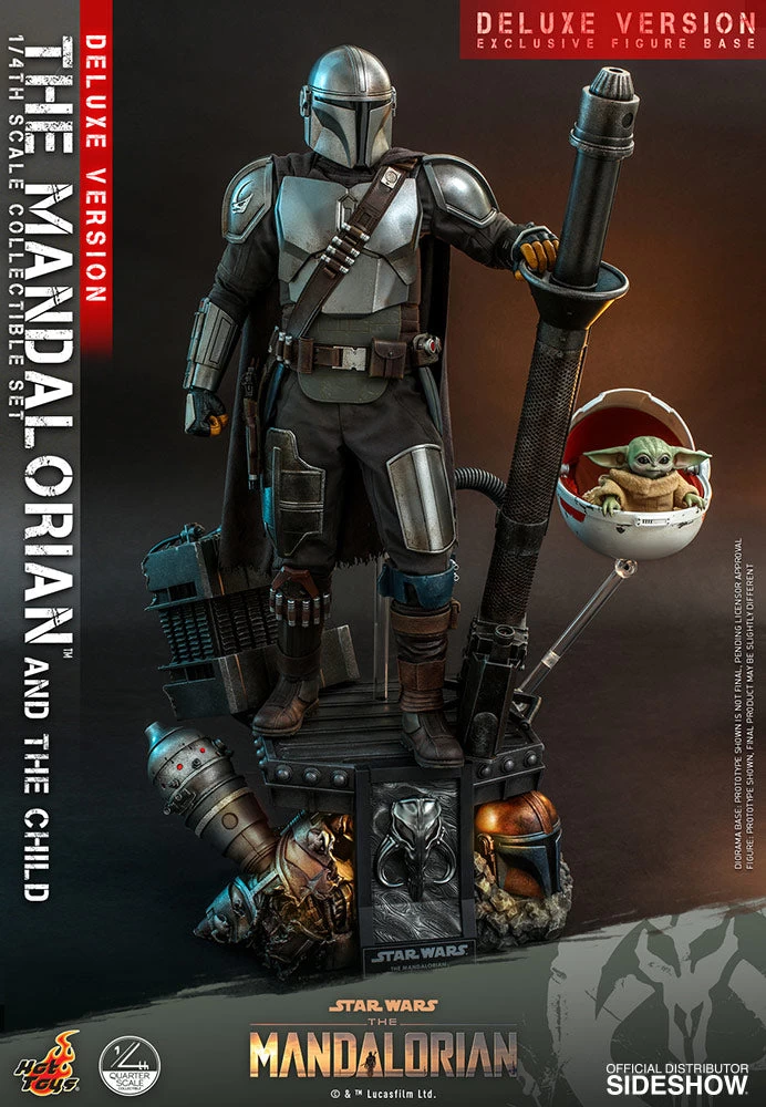 Hot Toys 1/4 Star Wars The Mandalorian And The Child (Deluxe) Quarter Scale Figure QS017 3 Hot Toys 1/4 Star Wars The Mandalorian And The Child (Deluxe) Quarter Scale Figure QS017 - Image 3