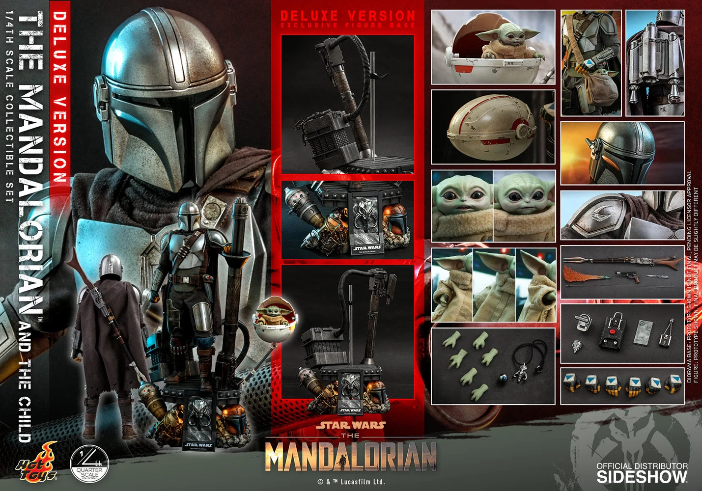 Hot Toys 1/4 Star Wars The Mandalorian And The Child (Deluxe) Quarter Scale Figure QS017 1 Hot Toys 1/4 Star Wars The Mandalorian And The Child (Deluxe) Quarter Scale Figure QS017