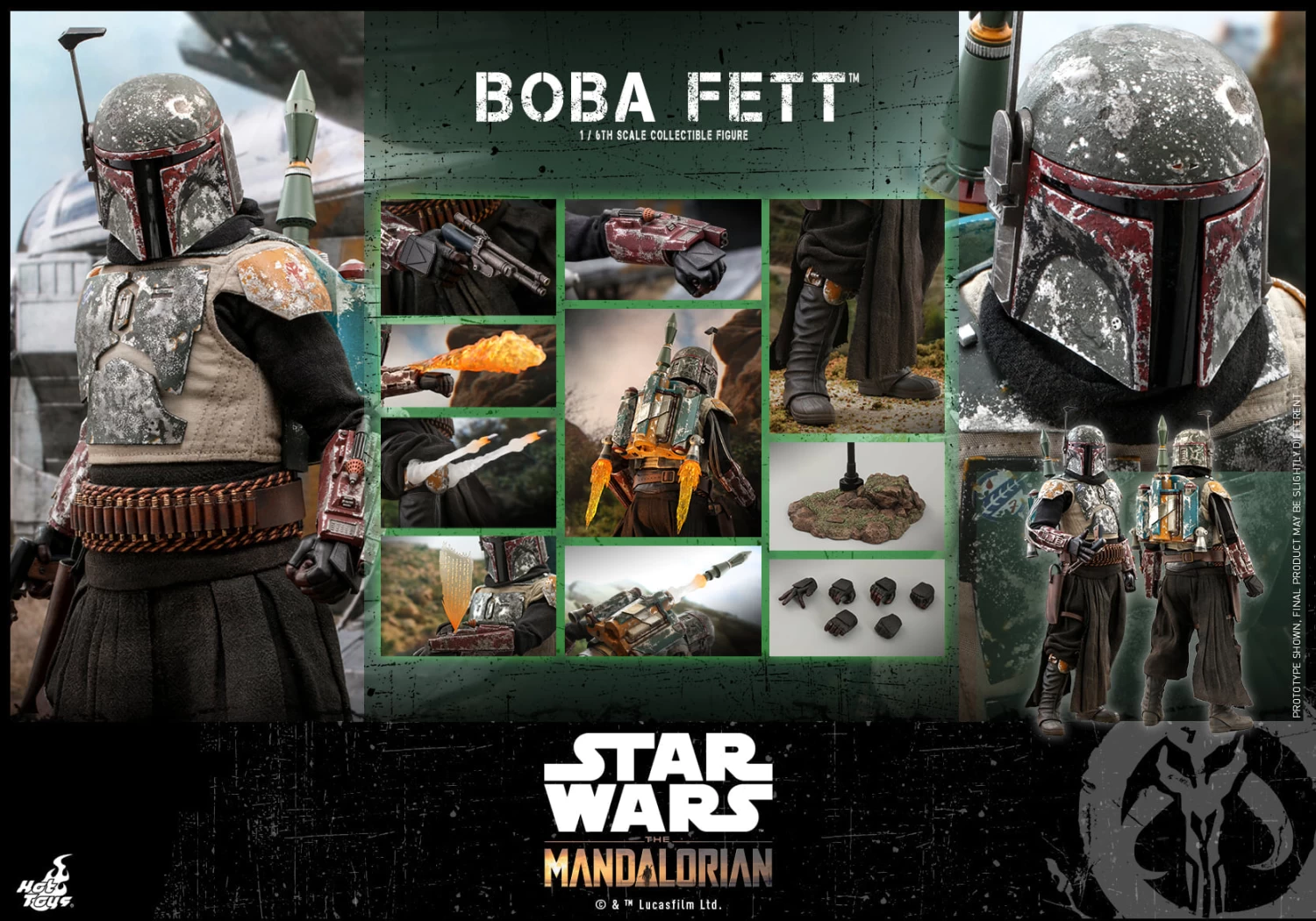 Hot Toys 1/6 Star Wars: The Mandalorian 2 Boba Fett Sixth Scale Figure TMS033 1 Hot Toys 1/6 Star Wars: The Mandalorian 2 Boba Fett Sixth Scale Figure TMS033