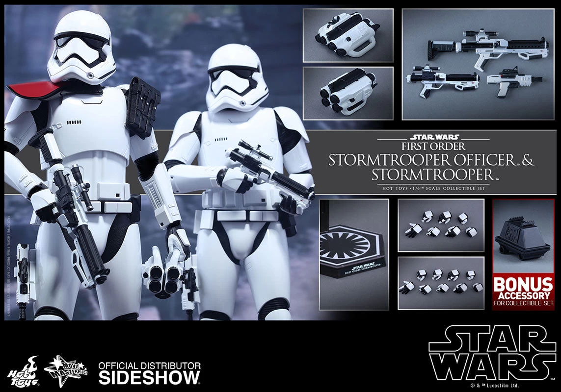 Hot Toys 1/6 First Order Stormtrooper Officer & Stormtrooper Set Star Wars Episode VII The Force Awakens MMS335 Sixth Scale Figures 2 Hot Toys 1/6 First Order Stormtrooper Officer & Stormtrooper Set Star Wars Episode VII The Force Awakens MMS335 Sixth Scale Figures - Image 2