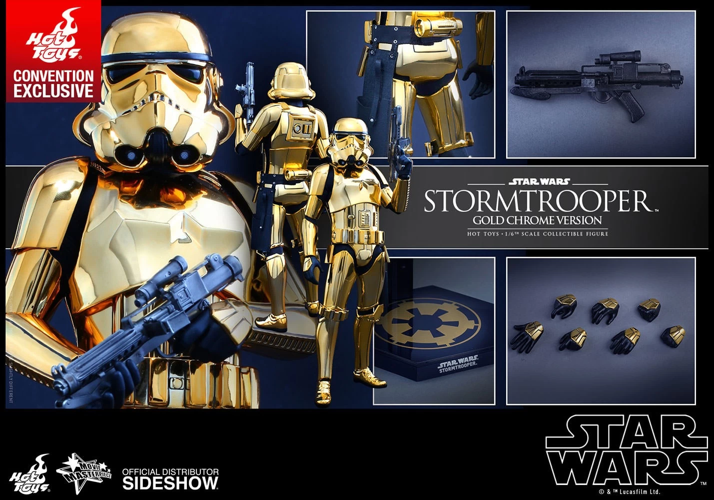 Hot Toys 1/6 Star Wars Stormtrooper Gold Chrome Ver. Sixth Scale Figure MMS364 1 Hot Toys 1/6 Star Wars Stormtrooper Gold Chrome Ver. Sixth Scale Figure MMS364