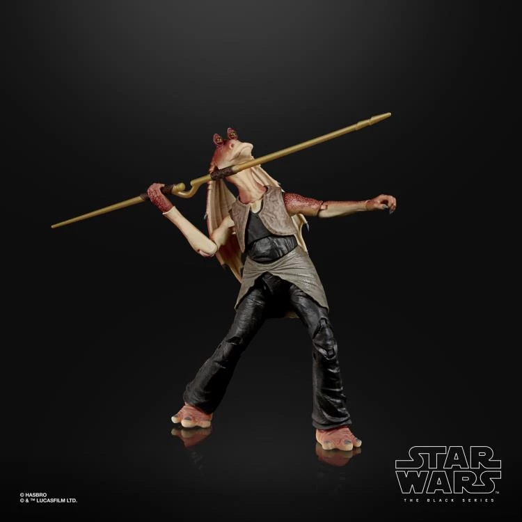 Hasbro Star Wars Black Series #01 The Phantom Menace Jar Jar Binks 6 Inch Action Figure 3 Hasbro Star Wars Black Series #01 The Phantom Menace Jar Jar Binks 6 Inch Action Figure - Image 3