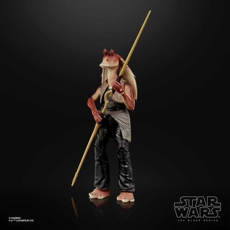 Hasbro Star Wars Black Series #01 The Phantom Menace Jar Jar Binks 6 Inch Action Figure 4 Hasbro Star Wars Black Series #01 The Phantom Menace Jar Jar Binks 6 Inch Action Figure - Image 4