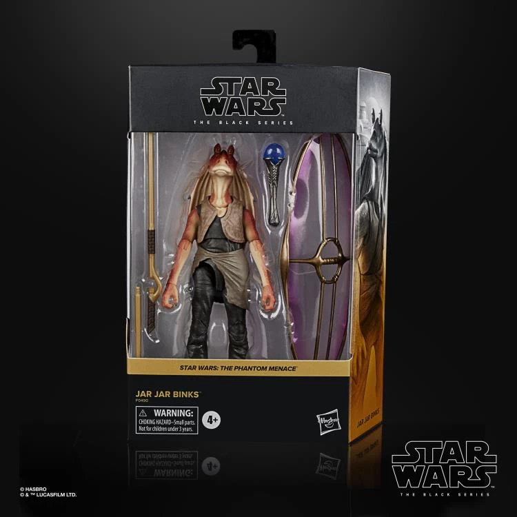 Hasbro Star Wars Black Series #01 The Phantom Menace Jar Jar Binks 6 Inch Action Figure 5 Hasbro Star Wars Black Series #01 The Phantom Menace Jar Jar Binks 6 Inch Action Figure - Image 5