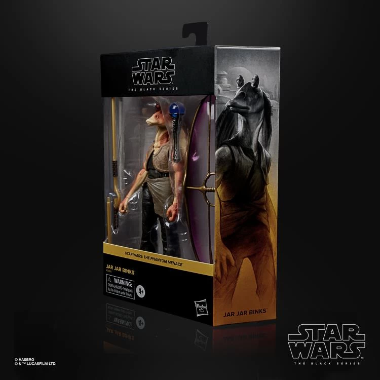 Hasbro Star Wars Black Series #01 The Phantom Menace Jar Jar Binks 6 Inch Action Figure 6 Hasbro Star Wars Black Series #01 The Phantom Menace Jar Jar Binks 6 Inch Action Figure - Image 6