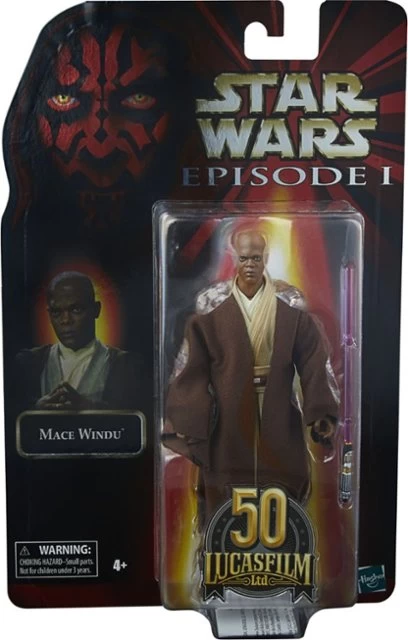 Hasbro Star Wars The Black Series Lucasfilm 50th Anniversary Episode I Mace Windu 6 Inch Action Figure 2 Hasbro Star Wars The Black Series Lucasfilm 50th Anniversary Episode I Mace Windu 6 Inch Action Figure - Image 2