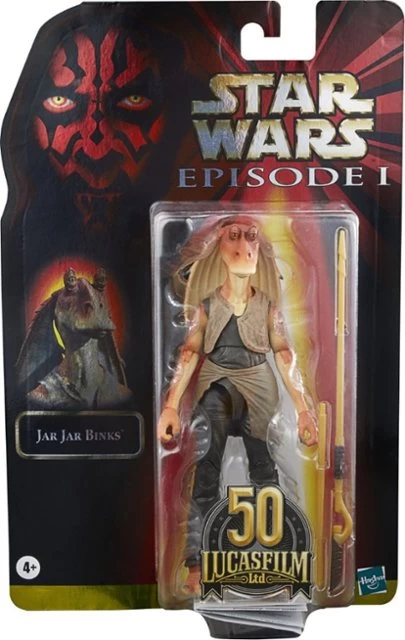 Hasbro Star Wars The Black Series Lucasfilm 50th Anniversary Episode I Jar Jar Binks 6 Inch Action Figure 2 Hasbro Star Wars The Black Series Lucasfilm 50th Anniversary Episode I Jar Jar Binks 6 Inch Action Figure - Image 2