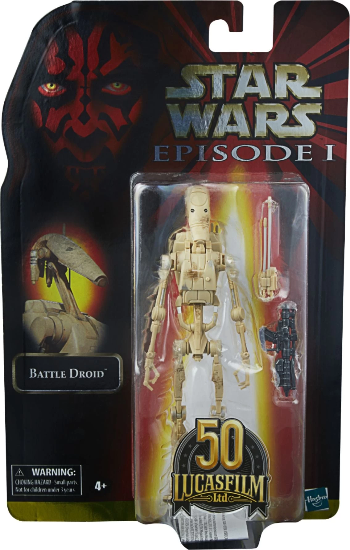 Hasbro Star Wars The Black Series Lucasfilm 50th Anniversary Episode I Battle Droid 6 Inch Action Figure 2 Hasbro Star Wars The Black Series Lucasfilm 50th Anniversary Episode I Battle Droid 6 Inch Action Figure - Image 2