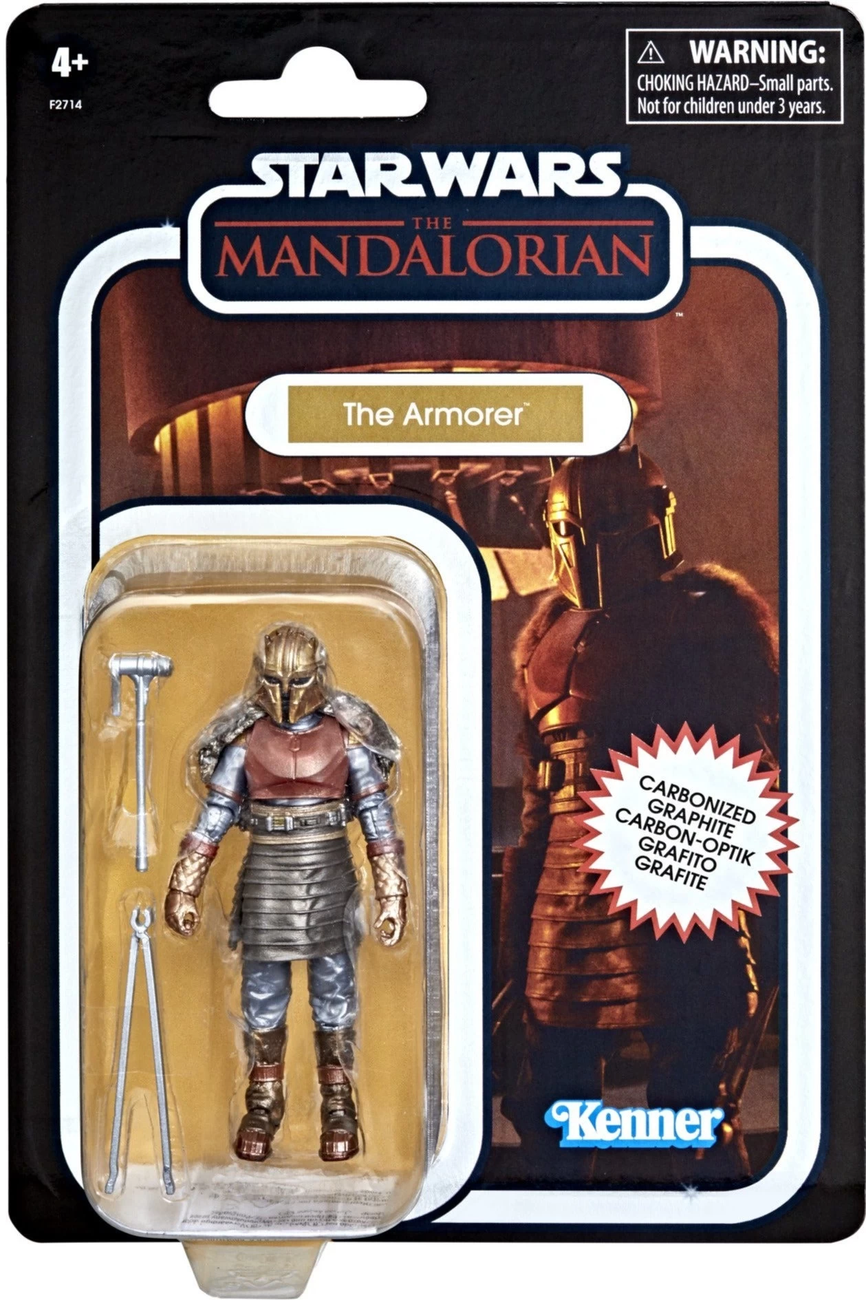 Hasbro Star Wars Vintage Collection The Armorer Carbonized F2714 3.75" Action Figure 3 Hasbro Star Wars Vintage Collection The Armorer Carbonized F2714 3.75" Action Figure - Image 3