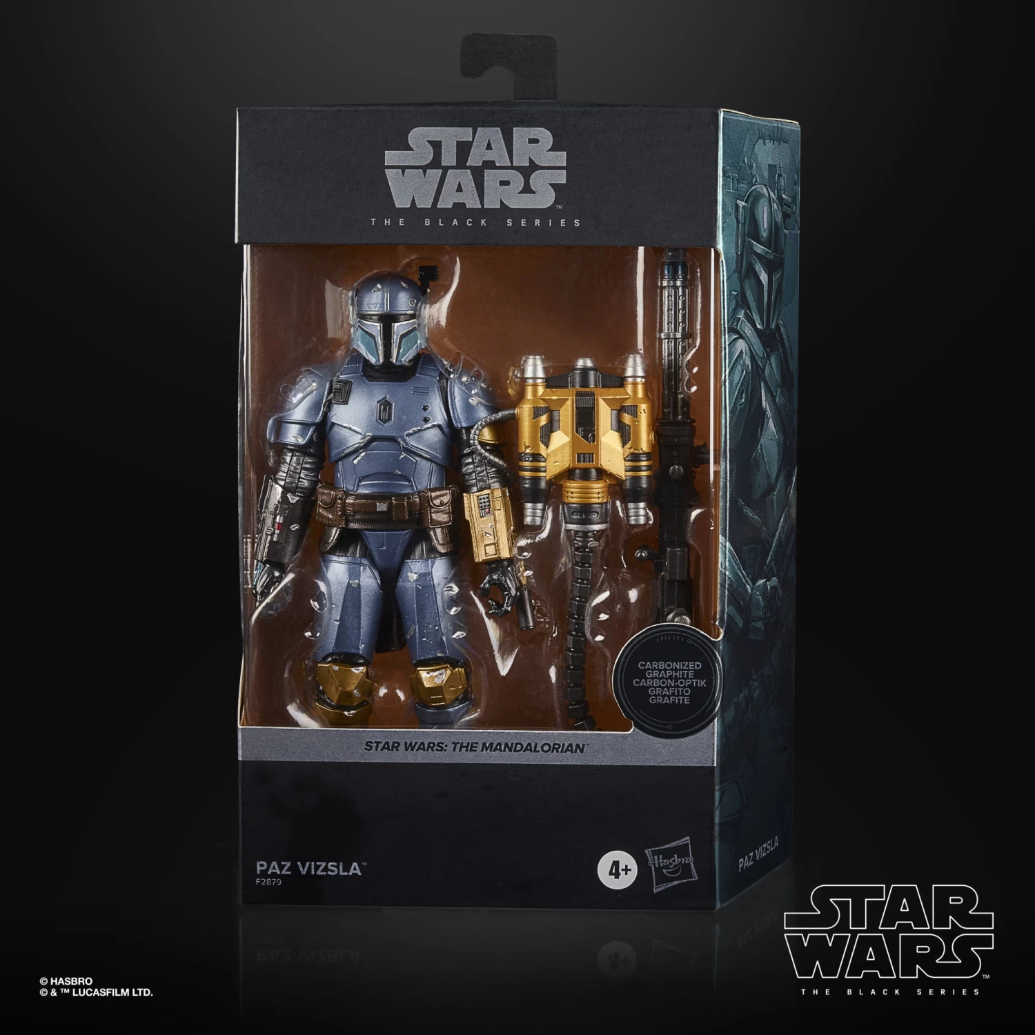 Hasbro Star Wars The Black Series Carbonized Graphite Mandalorian Paz Vizsla 6 Inch Action Figure Exclusive 4 Hasbro Star Wars The Black Series Carbonized Graphite Mandalorian Paz Vizsla 6 Inch Action Figure Exclusive - Image 4