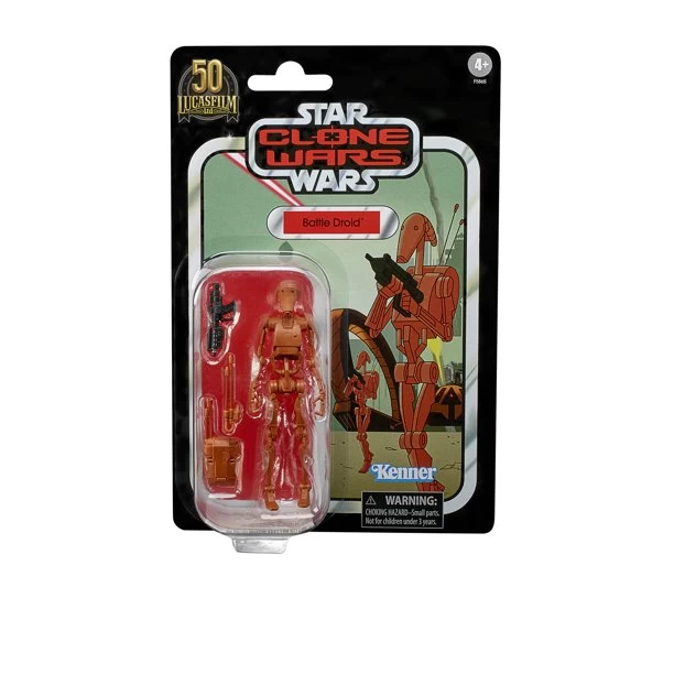 Hasbro Star Wars Vintage Collection Clone Wars Battle Droid VC216 3.75" Walmart Exclusive Action Figure 3 Hasbro Star Wars Vintage Collection Clone Wars Battle Droid VC216 3.75" Walmart Exclusive Action Figure - Image 3