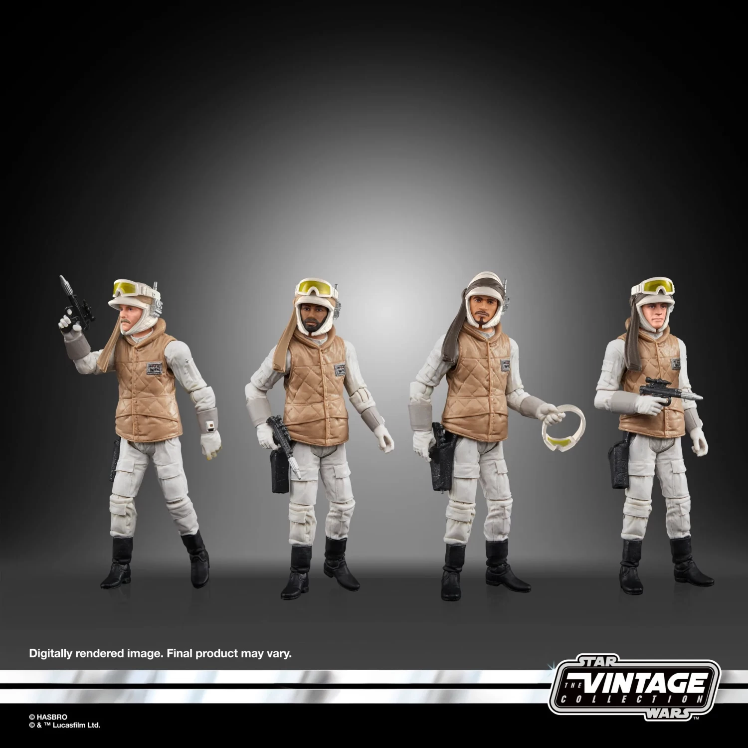 Hasbro Star Wars Vintage Collection Rebel Soldier (Echo Base Battle Gear) F5555 3.75" Action Figure 4-Pack 2 Hasbro Star Wars Vintage Collection Rebel Soldier (Echo Base Battle Gear) F5555 3.75" Action Figure 4-Pack - Image 2
