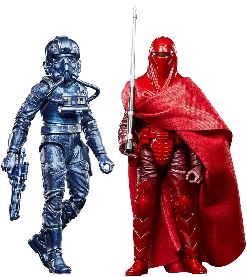 Hasbro Star Wars Black Series Vintage Collection Emperor's Royal Guard And TIE Fighter Pilot Carbonized F7011 3.75" 2-Pack Action Figure 1 Hasbro Star Wars Black Series Vintage Collection Emperor's Royal Guard And TIE Fighter Pilot Carbonized F7011 3.75" 2-Pack Action Figure