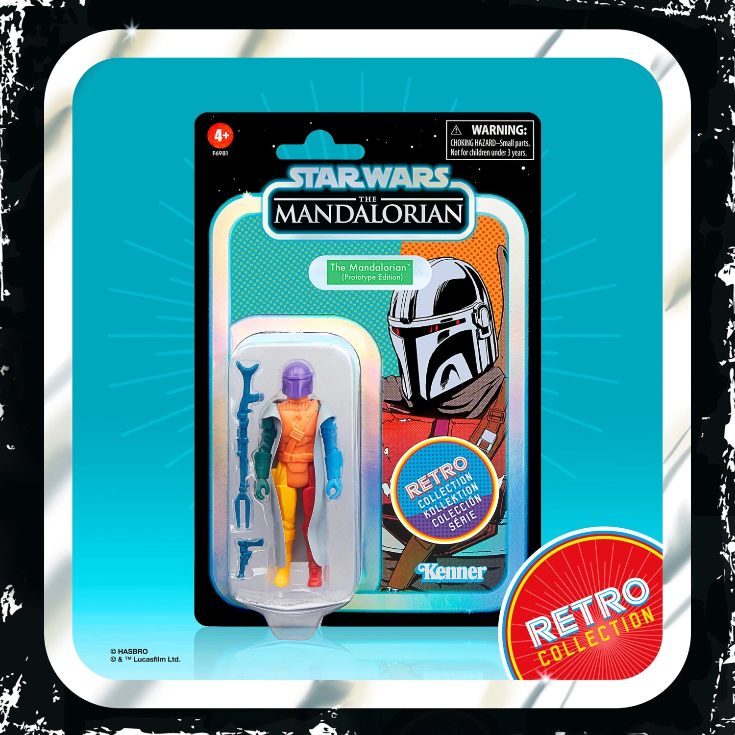 Hasbro Star Wars Retro Collection The Mandalorian (Prototype Edition) 3.75" Action Figure 4 Hasbro Star Wars Retro Collection The Mandalorian (Prototype Edition) 3.75" Action Figure - Image 4