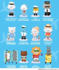POPMART X FLUFFY HOUSE MR. WHITE CLOUD MINI SERIES 5 FLUFFY AIRLINES 1Box 12pcs