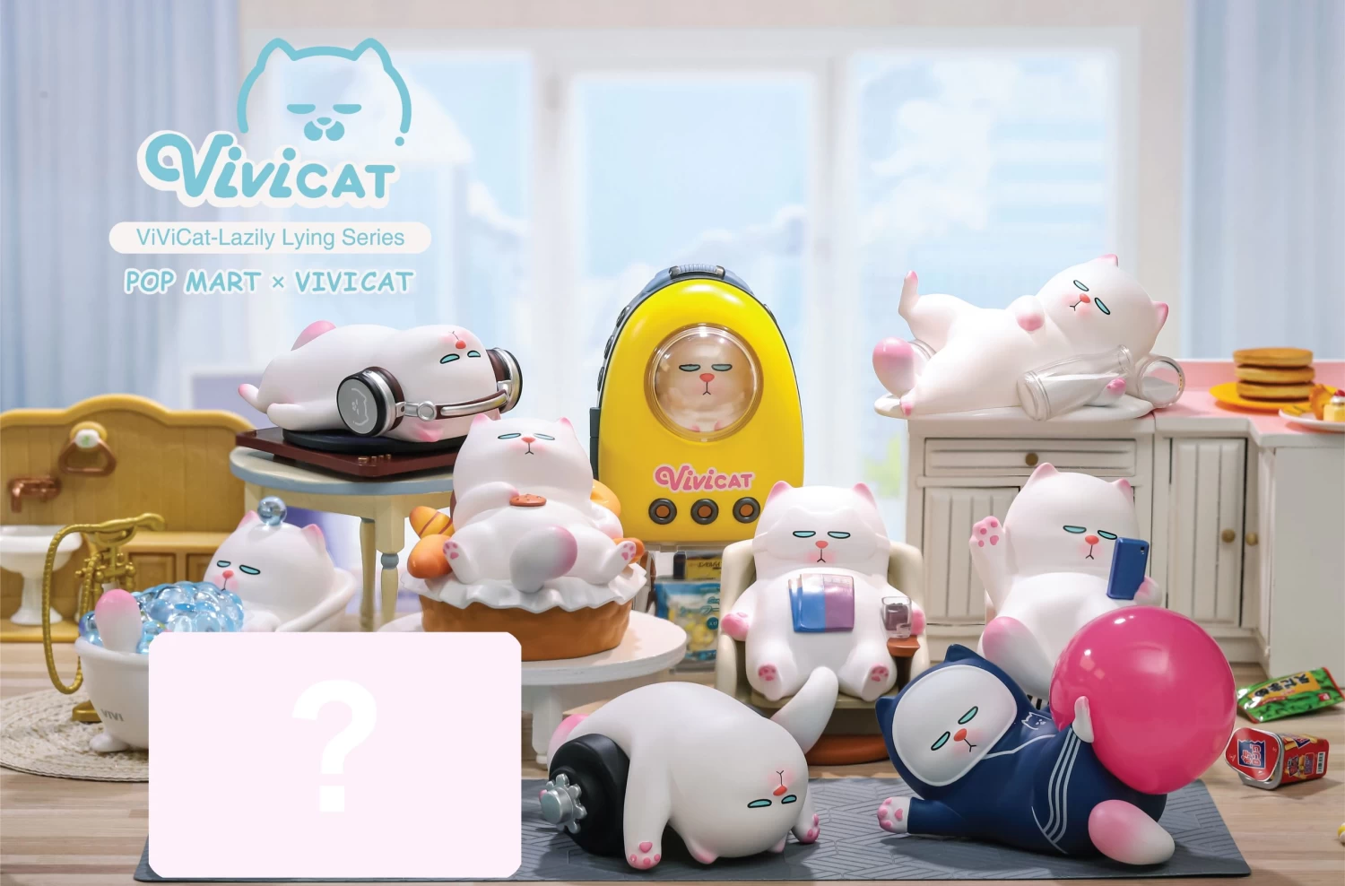 Vivicat Lazily Lying Series: 1Box (9pcs) 2 Vivicat Lazily Lying Series: 1Box (9pcs) - Image 2