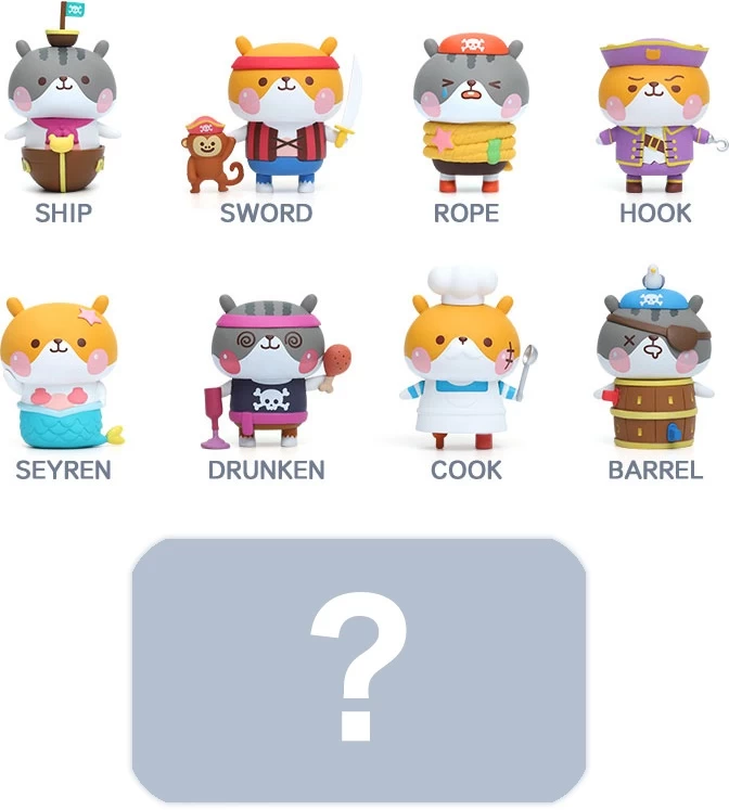 CHEWYHAMS Pirate Series 1Box 8pcs 1 CHEWYHAMS Pirate Series 1Box 8pcs